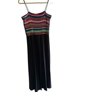 Vintage Vicky Vaughn Sequin Pleated Skirt Dress Juniors Size Large Medium Large